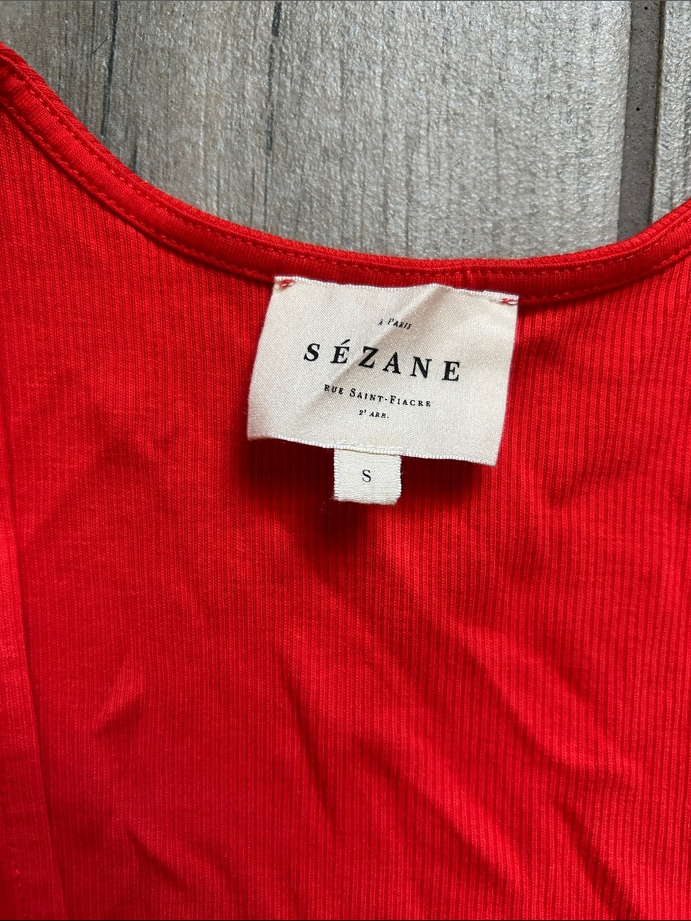 Sezane Red Button-Front Maxi Dress - Picture 3 of 5
